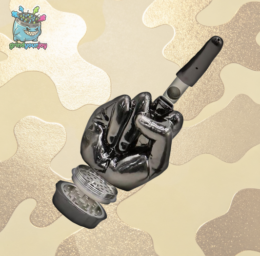 Middle Finger 2-in-1 Grinder Pipe