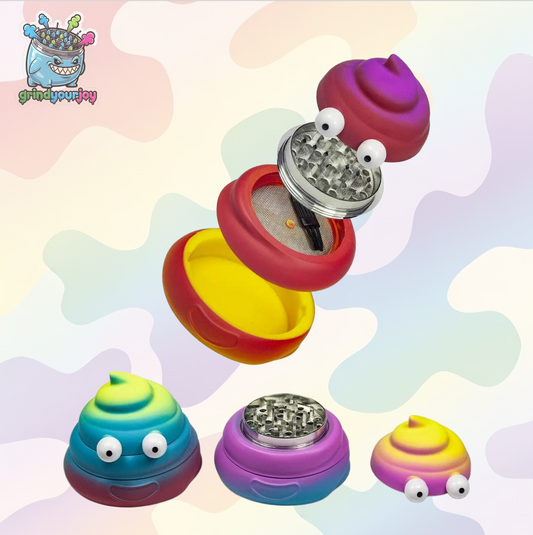 Rainbow Poop Emoji Grinder