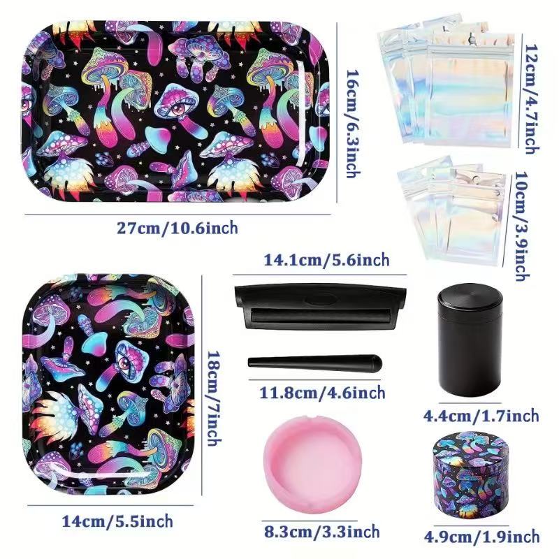 Mushroom Tin Storage Set Boxes