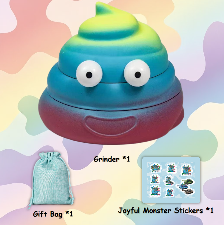 Rainbow Poop Emoji Grinder