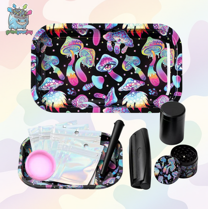 Mushroom Tin Storage Set Boxes