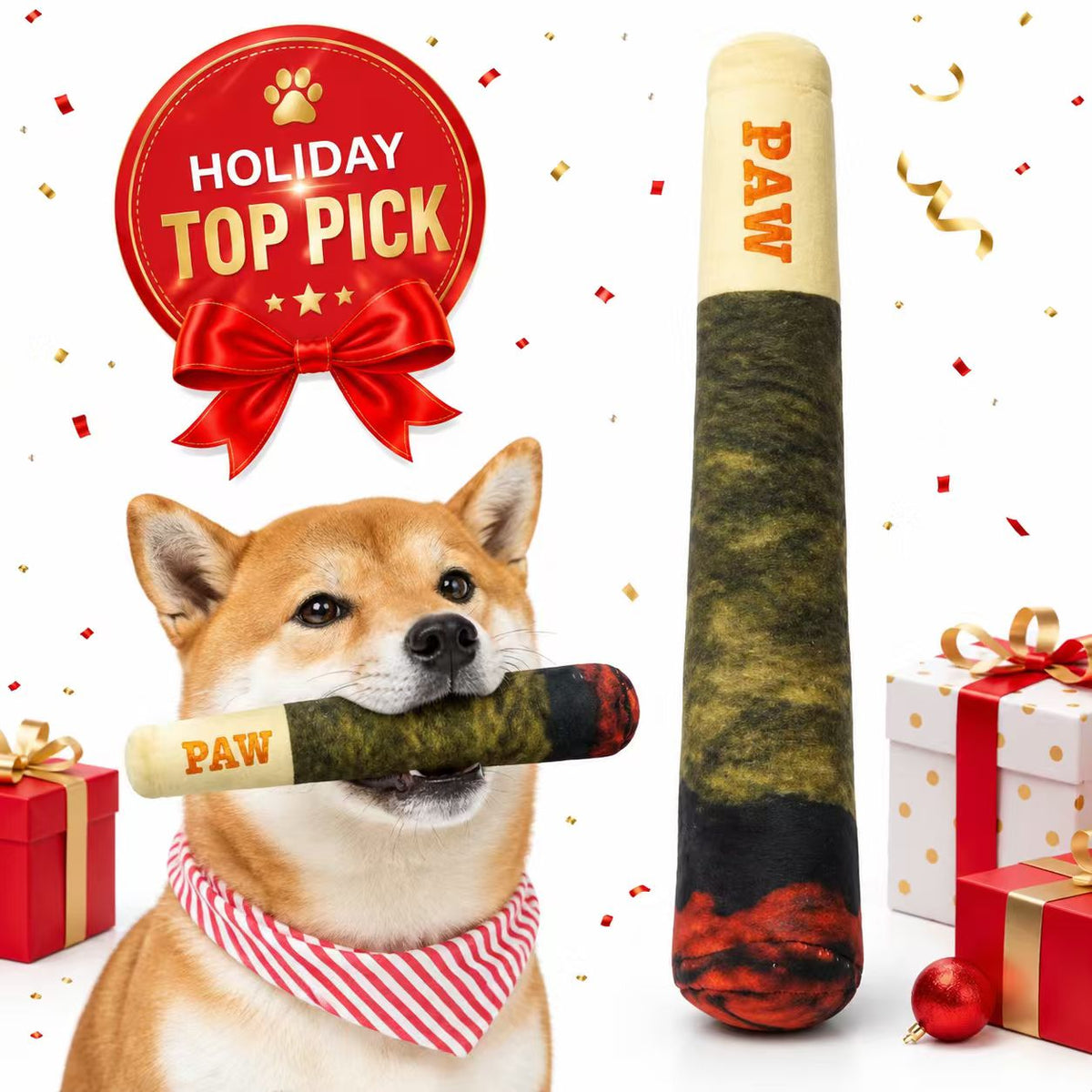 J Cute Pet Dog Chew Toy, Squeaky Plush Durable