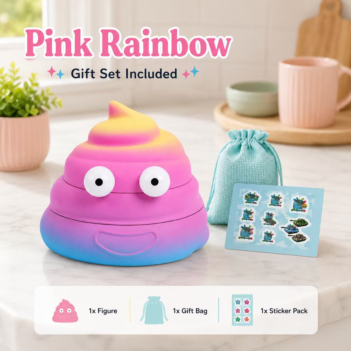 Rainbow Poop Emoji Grinder