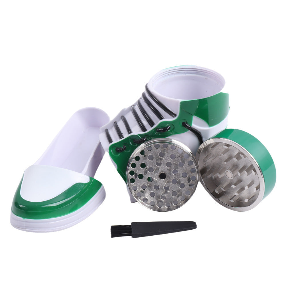 Creative Sneakers Zinc Alloy Smoke Grinder Drawer-style Plastic Tobacco Grinder