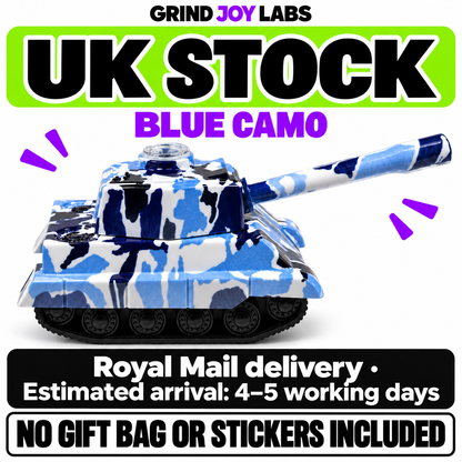 Grind Joy Labs UK Tank blue camouflage. Royal Mail estimated delivery 4–5 working days. No gift bag or stickers included.